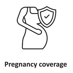 Pregnancy coverage :Vector Icon which can easily modify or edit