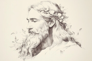 Fototapeta premium god sketch