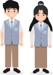 Diverse Vocational School Students in Uniform for Career and Education-Based Art