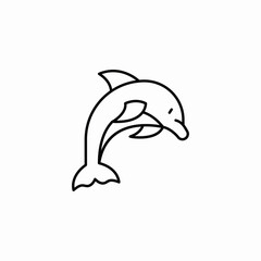 dolphin sea mammal icon sign vector