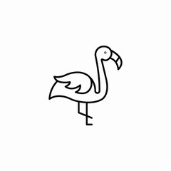 flamingo bird icon sign vector