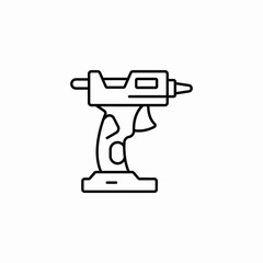 glue gun icon sign vector