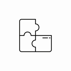 jigsaw puzzle missing icon sign vector