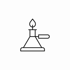 lab burner icon sign vector