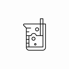 measuring beaker icon sign vector