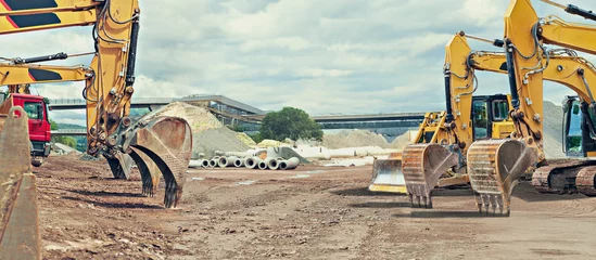 Fotobehang the motorway construction © Val Thoermer