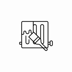 radiator painting icon sign vector