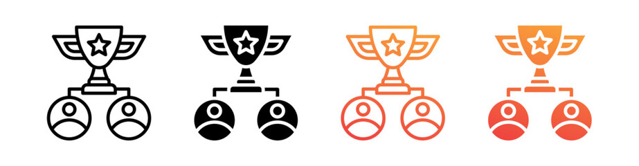 Achievement Multi Style Icon Set Vector 