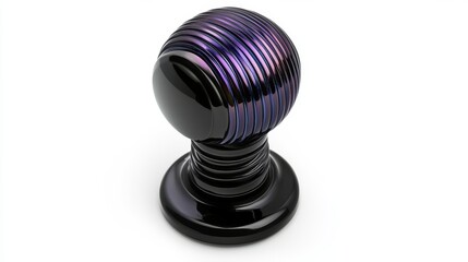 A beautifully designed object with curved lines and a shiny surface. Its unique texture and modern appeal make it a standout piece in any collection. Generative AI
