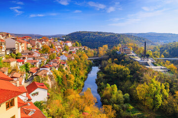Veliko Tarnovo, Bulgaria. Yantra valley and river.