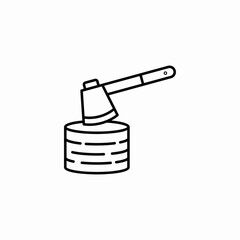 axe woodcutter icon sign vector
