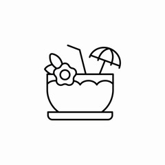 coconut milk icon sign vector