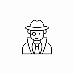detective investigator icon sign vector