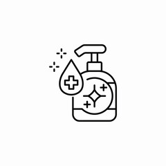 disinfection liquid icon sign vector