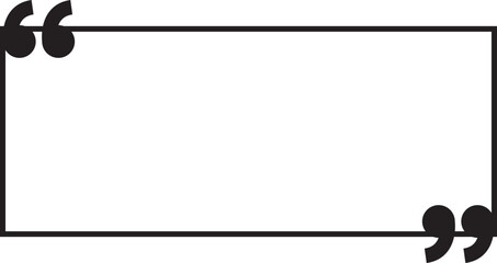 Quote box template graphic. Blank space frame for illustration and element