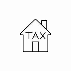 house tax icon sign vector