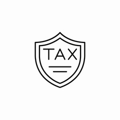 insurance security tax icon sign vector