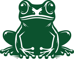 Green Frog Icon - Stylish Amphibian Graphic Illustration