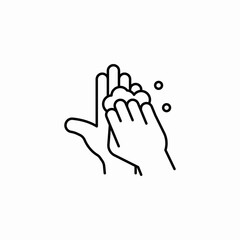 palm wash icon sign vector