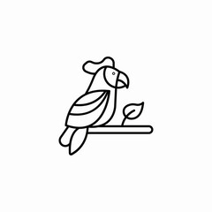 parrot brunch icon sign vector