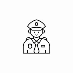 police officer icon sign vector