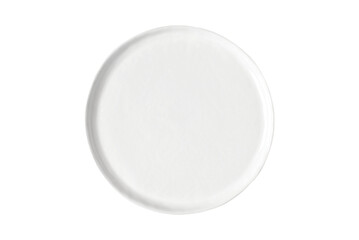 An empty plate on a isolated on transparent background.