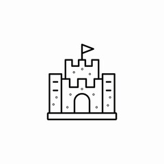 sand castle icon sign vector
