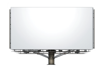 Blank White Billboard On A Transparent Background