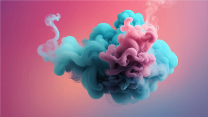 Abstract smoke on color abstract background.