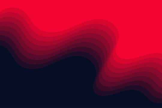 Eye-catching paper cut background featuring gradient wavy curves in red tones over a dark contrast base