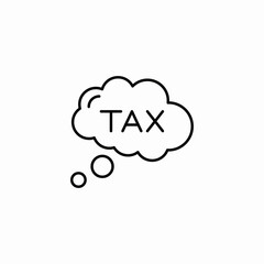 tax concern icon sign vector