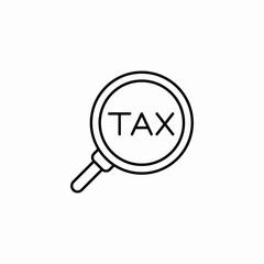 tax inspection icon sign vector