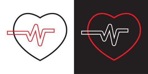 Heart icon. Vector illustration. EPS 10/AI