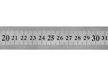 Metal ruler isolated
