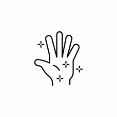 washed hand icon sign vector