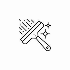 window cleaning squeegee icon sign vector