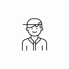 young boy man icon sign vector