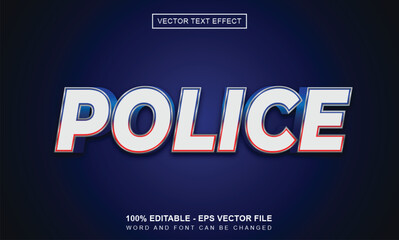 Police Text Effect Modern Bold