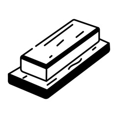 Blade sharpener icon in hand drawn style