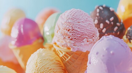 Colorful Ice Cream Cones