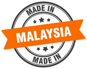 Made in Malaysia round sign. Made in Malaysia stamp.