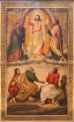  LODI, ITALY - MAY 21, 2025: The painting of Transfiguration of the Lord in the church Chiesa di San Francesco by Francesco Carminati - Soncino from 16. cent. © Renáta Sedmáková