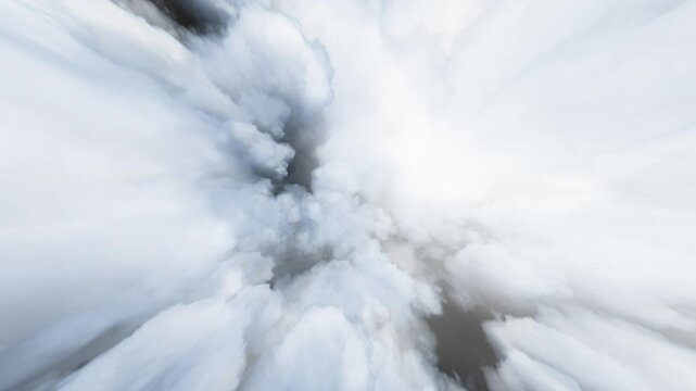 [With alpha channel] Quickly pass through thick clouds in the sky