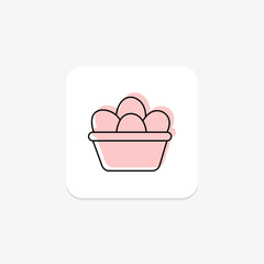 Organic Egg Basket, vector, pixel perfect, illustrator file