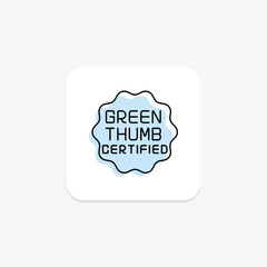 Green Thumb Certified, vector, pixel perfect, illustrator file
