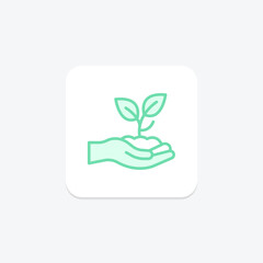Sprout In Hand, vector, pixel perfect, illustrator file