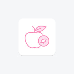 Fruit With Organic Mark, vector, pixel perfect, illustrator file