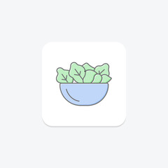 Organic Salad Mix, vector, pixel perfect, illustrator file