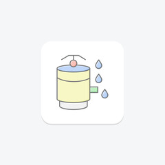 Rain Barrel Setup, vector, pixel perfect, illustrator file