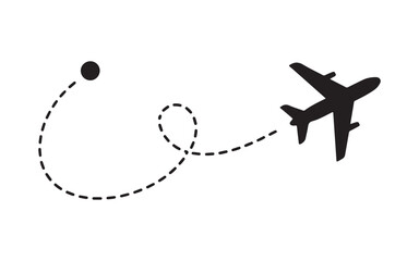 Vector illustration of an airplane icon symbol design with cut paper art shape